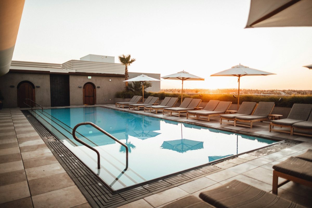 Clean pool and deck we maintain in Tampa Bay